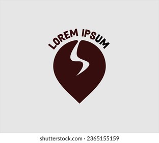 Coffee Location Logo Vector simple