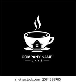 Coffee logo, abstract coffee cup logo icon vector