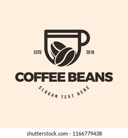 Coffee logo badge with vintage style. Coffee label design concept.
