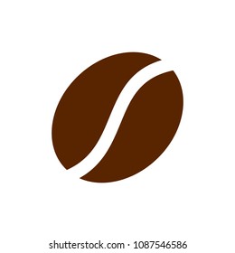 coffee logo. bean icon. cafe symbol. vector eps 08.