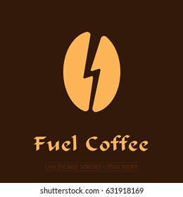 Coffee Logo. Coffee Bean Icon and  Label