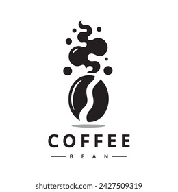 Coffee logo. Coffee bean logo. coffee shop illustration design elements vector.