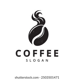 Coffee logo. Coffee bean logo. coffee shop illustration design elements vector.