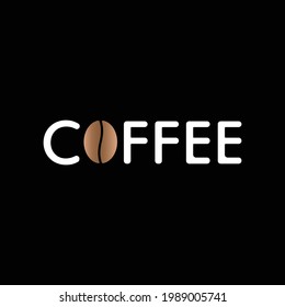 Coffee logo with black background