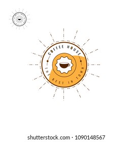 coffee logo brown Design Collection. Freeform. symbol. Abstract. vector illustration. on white background. Circle. coffee bean. Espresso. Latte. cappuccino. Caffe Mocha. Americano coffee. label. menu