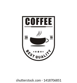 Coffee logo for business cafes and restaurants. Vintage style