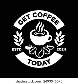 coffee logo for business vector graphic