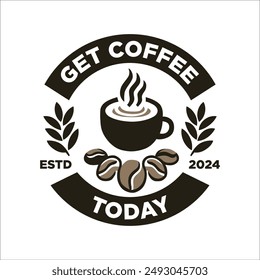 coffee logo for business vector graphic