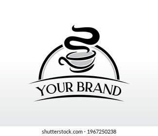 Kaffee-Logo. Design-Vektorgrafik für Café-Logos