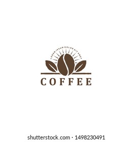 Coffee logo for cafe resto and product label - food drink