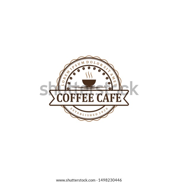 Coffee Logo Cafe Resto Product Label Stock Vector (Royalty Free ...