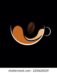 Diseño de una cafetería con logo para café 
