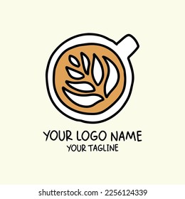 logotipo de café. ilustración vectorial del logo de cafe. adecuado para el logotipo de la cafetería o elemento de diseño gráfico