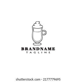 coffee logo cartoon icon design template black modern isolated vector illustration