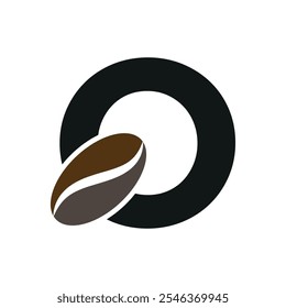 Coffee Logo combine with letter O vector template