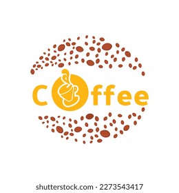 coffee logo company name simple concept logo coffee culture indonesian