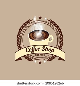 coffee logo concept identity for Restaurant, Cafe, Royalty, vector illustration. Coffee, coffee shop logo template. 