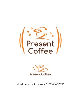 Concepto del logotipo del café, diseño del símbolo del café