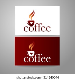 Das Kaffeelogo. Corporate Identity Design für Kaffeehaus, Café, Bar, etc. Template Design Business Card.