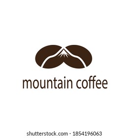 Coffee logo creative illustration mountain design abstract design vector