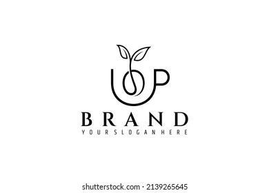 coffee logo cup with coffee beans growing in it