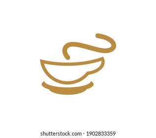 Coffee logo cup cafe vector 