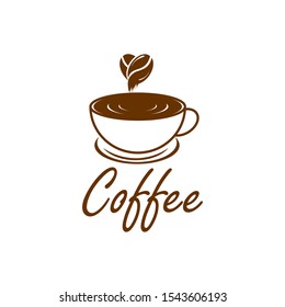 Coffee logo. Cup of coffee logo. Logo icon vector. Coffee bar. Coffee vector logo design template.