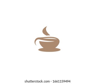 Coffee logo cup icon vector drink cafe 