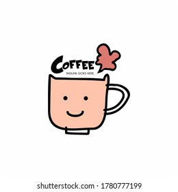 Coffee logo. Cute coffee logo label