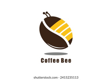 coffee logo design with bee logo concept modern
