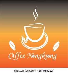 coffee logo design with coffee bens and coffee cup
