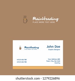 Coffee logo Design with business card template. Elegant corporate identity. - Vector