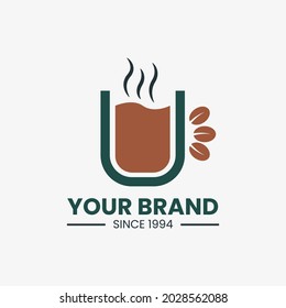 Coffee logo design for cafe and business related with foods and drinks