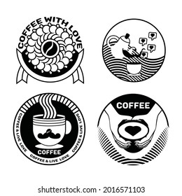 COFFEE LOGO DESIGN IN CIRCLE CONCEPT