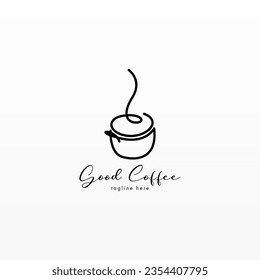 Coffee logo design concept. Coffee drink logo template. Coffee shop logo template