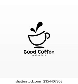 Coffee logo design concept. Coffee drink logo template. Coffee shop logo template