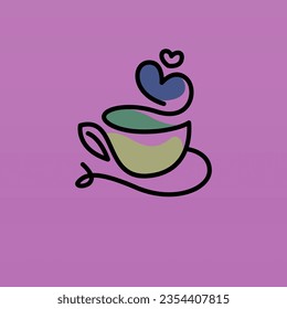 Coffee logo design concept. Coffee drink logo template. Coffee shop logo template