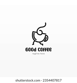 Coffee logo design concept. Coffee drink logo template. Coffee shop logo template