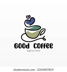 Coffee logo design concept. Coffee drink logo template. Coffee shop logo template