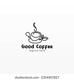 Coffee logo design concept. Coffee drink logo template. Coffee shop logo template