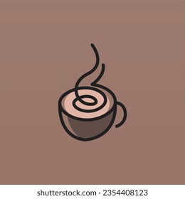 Concepto de diseño del logo del café. Plantilla para el logotipo de la bebida del café. Plantilla para el logotipo de la cafetería