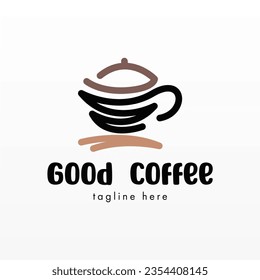 Coffee logo design concept. Coffee drink logo template. Coffee shop logo template