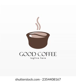 Coffee logo design concept. Coffee drink logo template. Coffee shop logo template