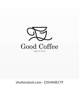 Coffee logo design concept. Coffee drink logo template. Coffee shop logo template