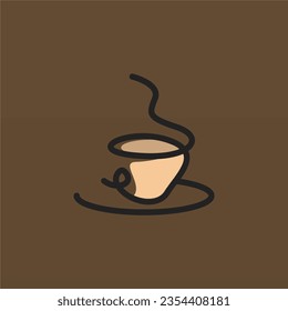 Concepto de diseño del logo del café. Plantilla para el logotipo de la bebida del café. Plantilla para el logotipo de la cafetería