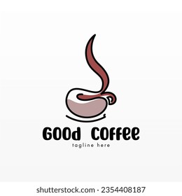 Coffee logo design concept. Coffee drink logo template. Coffee shop logo template