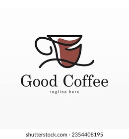 Design-Konzept für das Coffee-Logo Logo-Vorlage für Kaffee-Getränke. Logo des Coffee-Shops