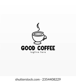 Coffee logo design concept. Coffee drink logo template. Coffee shop logo template