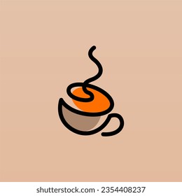 Coffee logo design concept. Coffee drink logo template. Coffee shop logo template