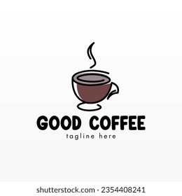 Coffee logo design concept. Coffee drink logo template. Coffee shop logo template